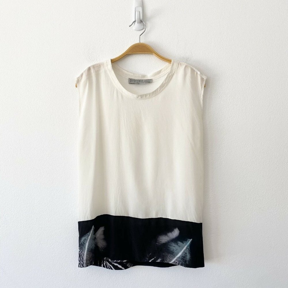 AllSaints Nicole Piuma Top Size 2